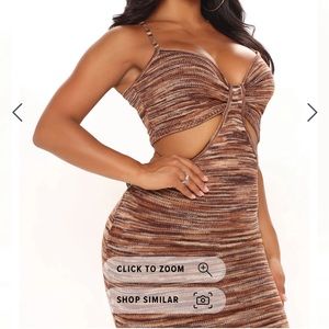 Charming Sweater Maxi Dress - Brown/combo